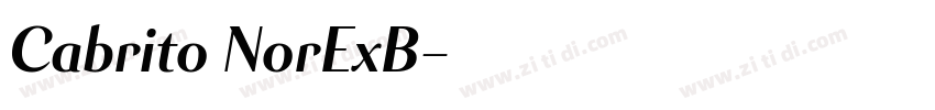 Cabrito NorExB字体转换 Cabrito NorExB字体转换